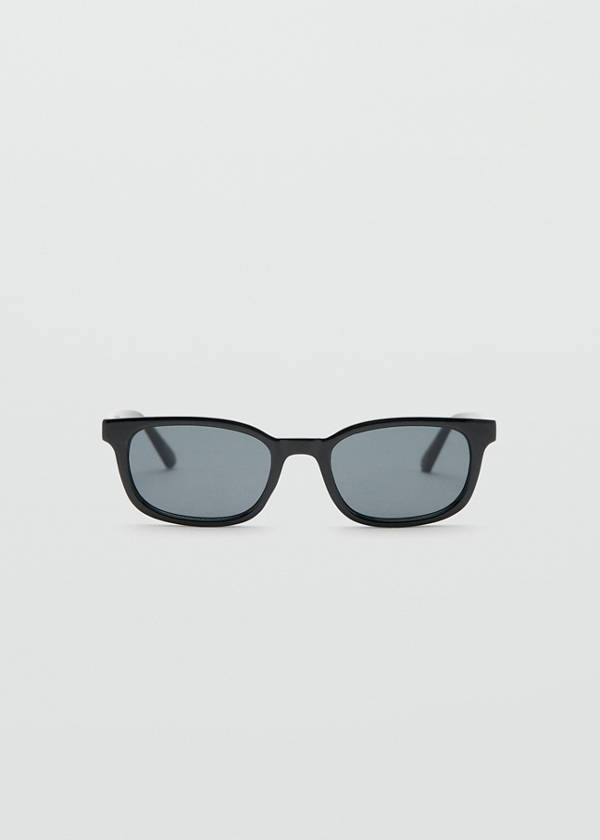 Rectangular acetate sunglasses — Black