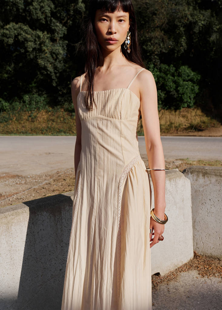 Corset dress with lace detail