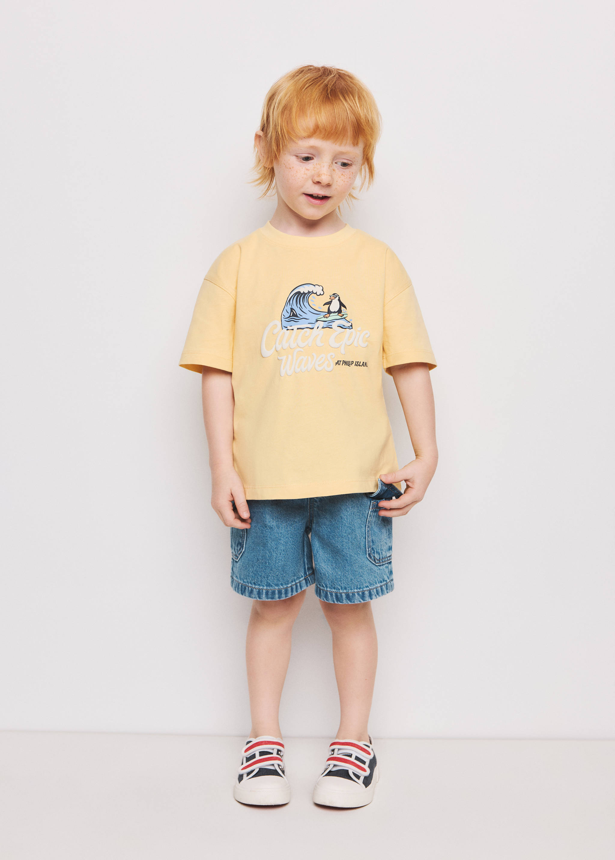 Printed cotton-blend t-shirt - General plane
