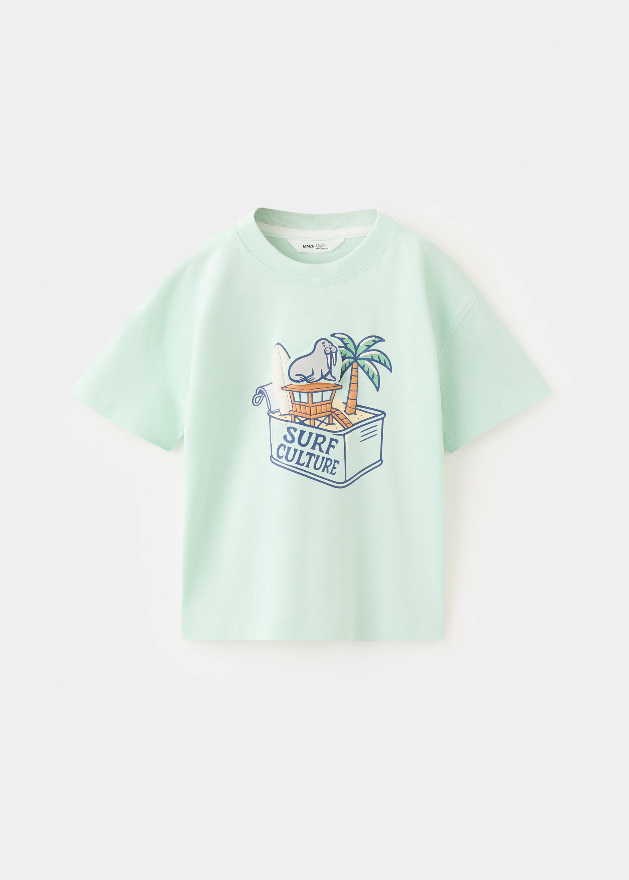 Cotton T-shirt with surf print - Article without model