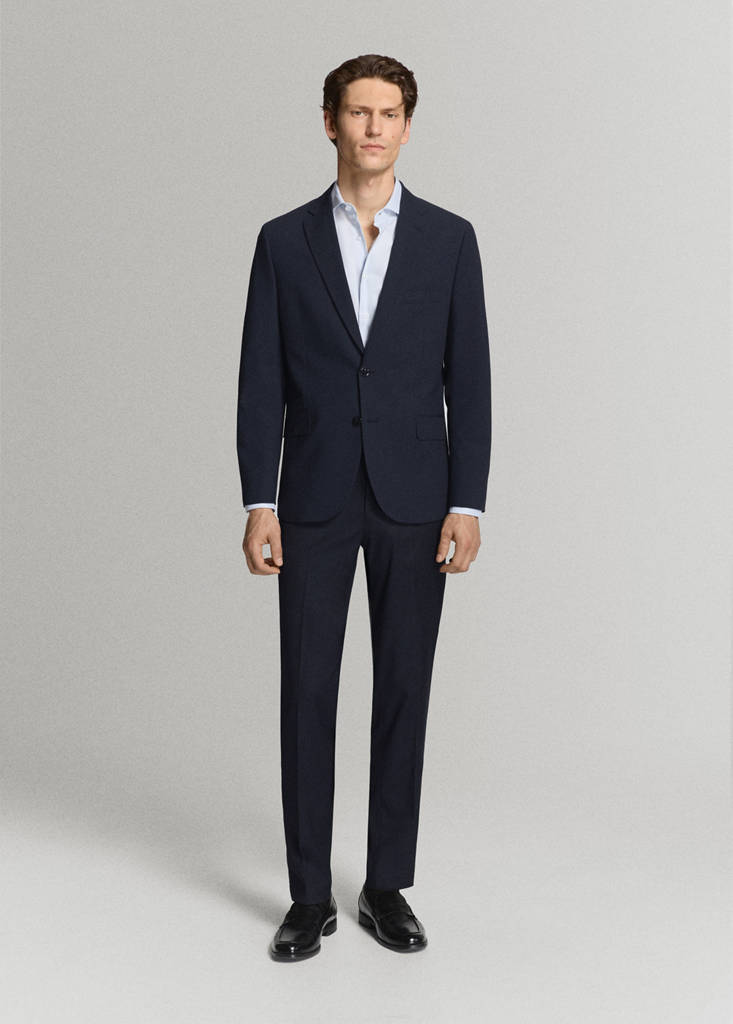 Slim fit 100% cotton check dress shirt — Sky Blue