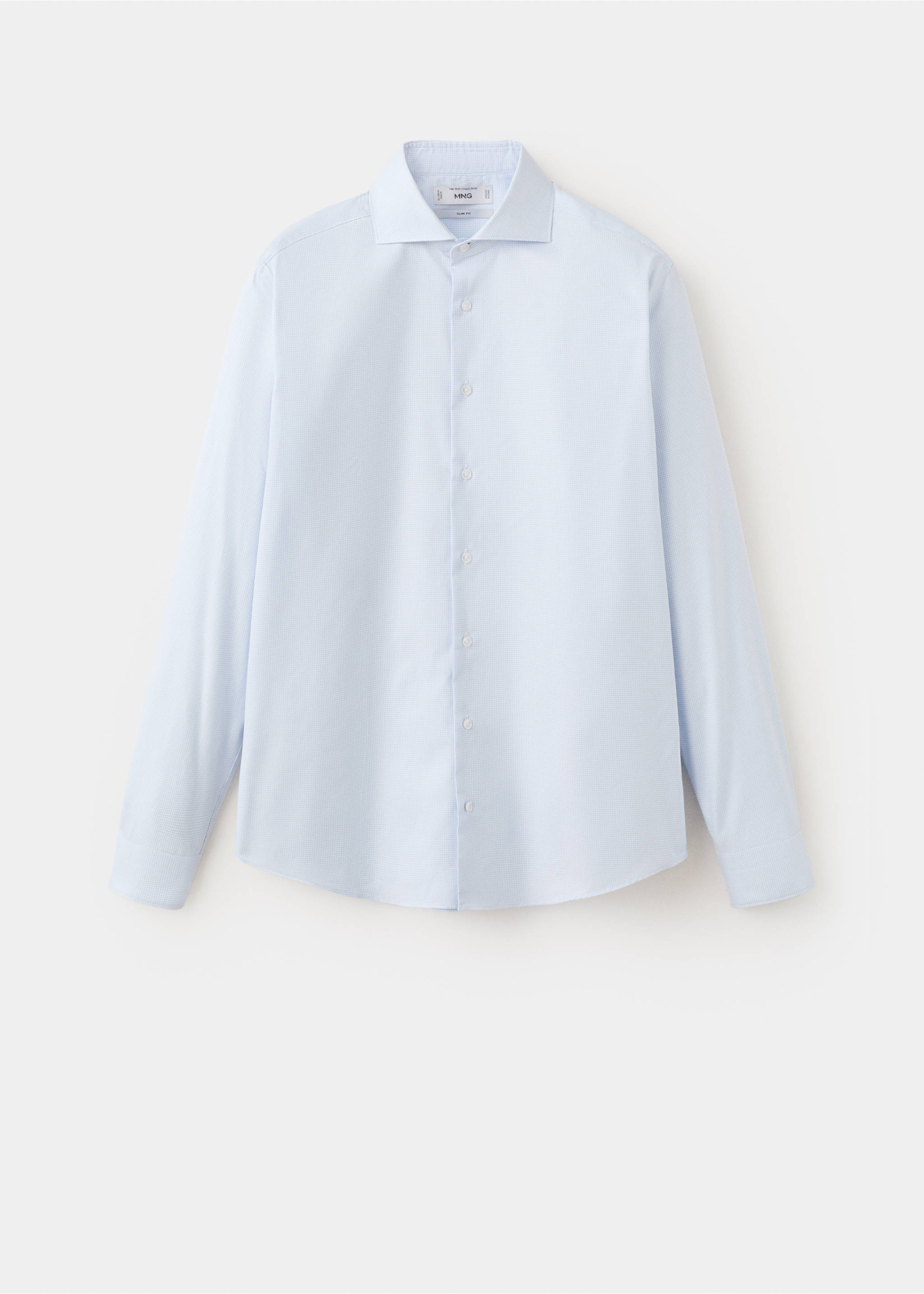 Chemise unie 100 % coton - Article sans modèle, Bleu ciel. Ref: 37021407-00.
