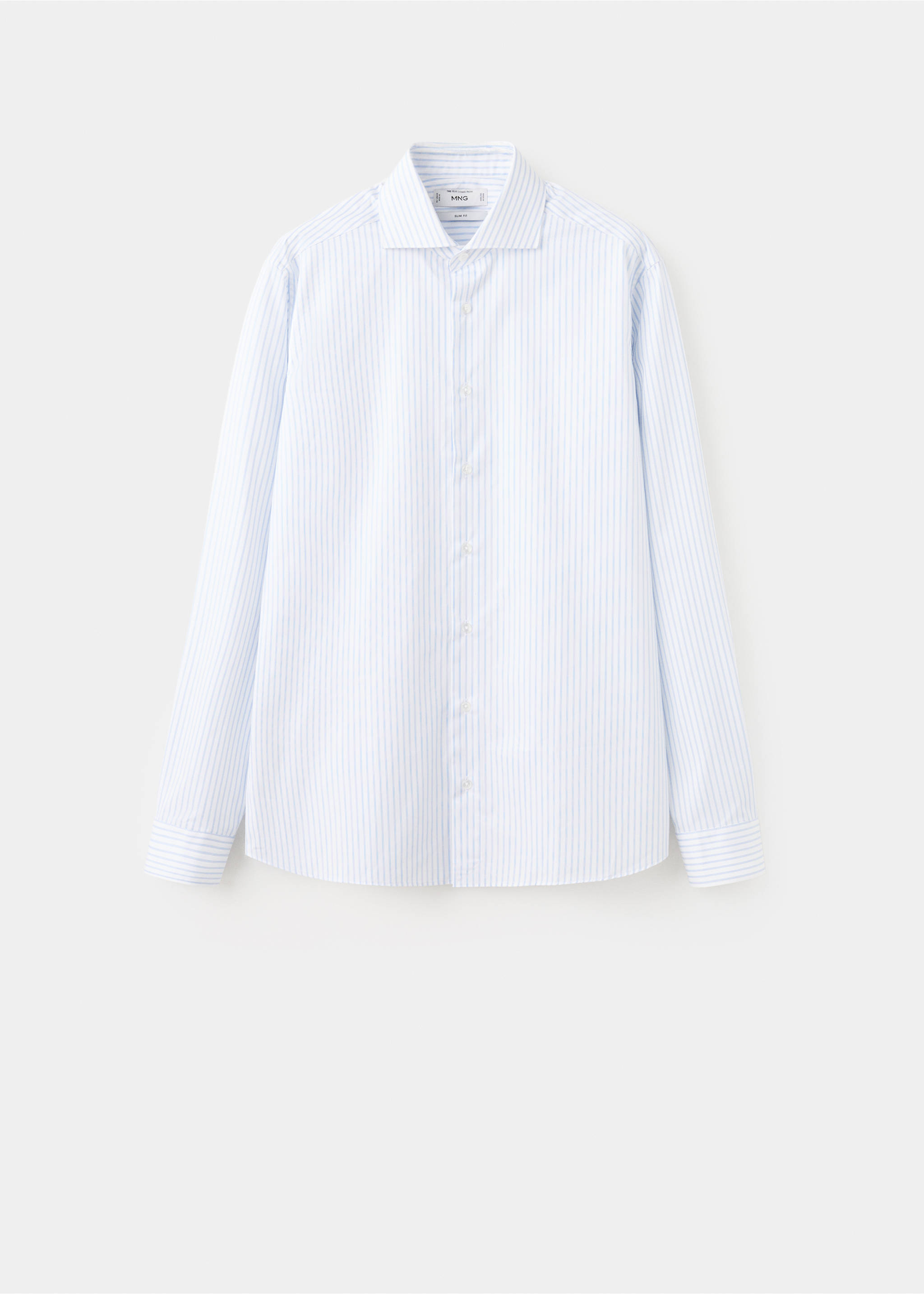 Chemise 100 % coton rayures - Article sans modèle, Blanc. Ref: 37021408-00.