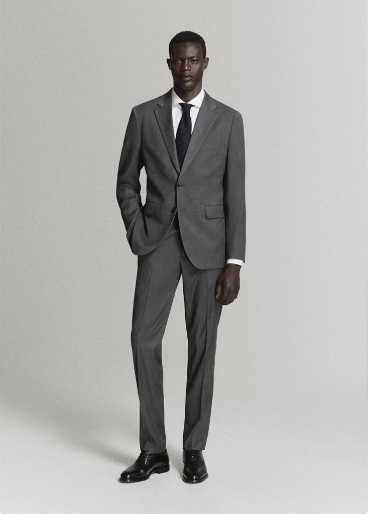 Milan slim-fit suit jacket — Grey