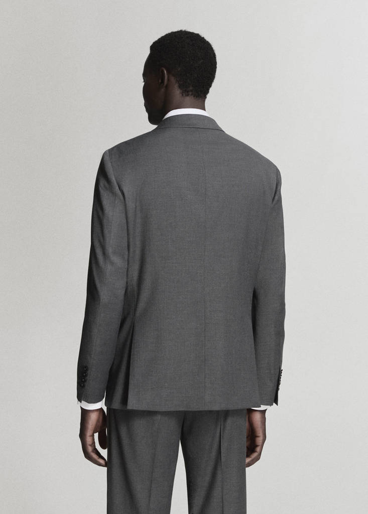 Milan slim-fit suit jacket — Grey