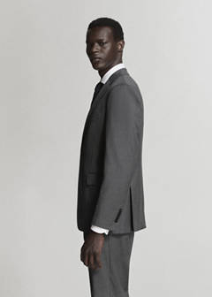 Milan slim-fit suit jacket — Grey 5