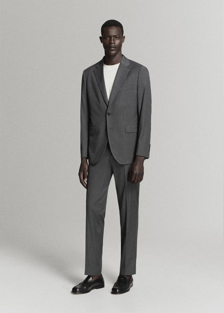 Milan slim-fit suit jacket — Grey