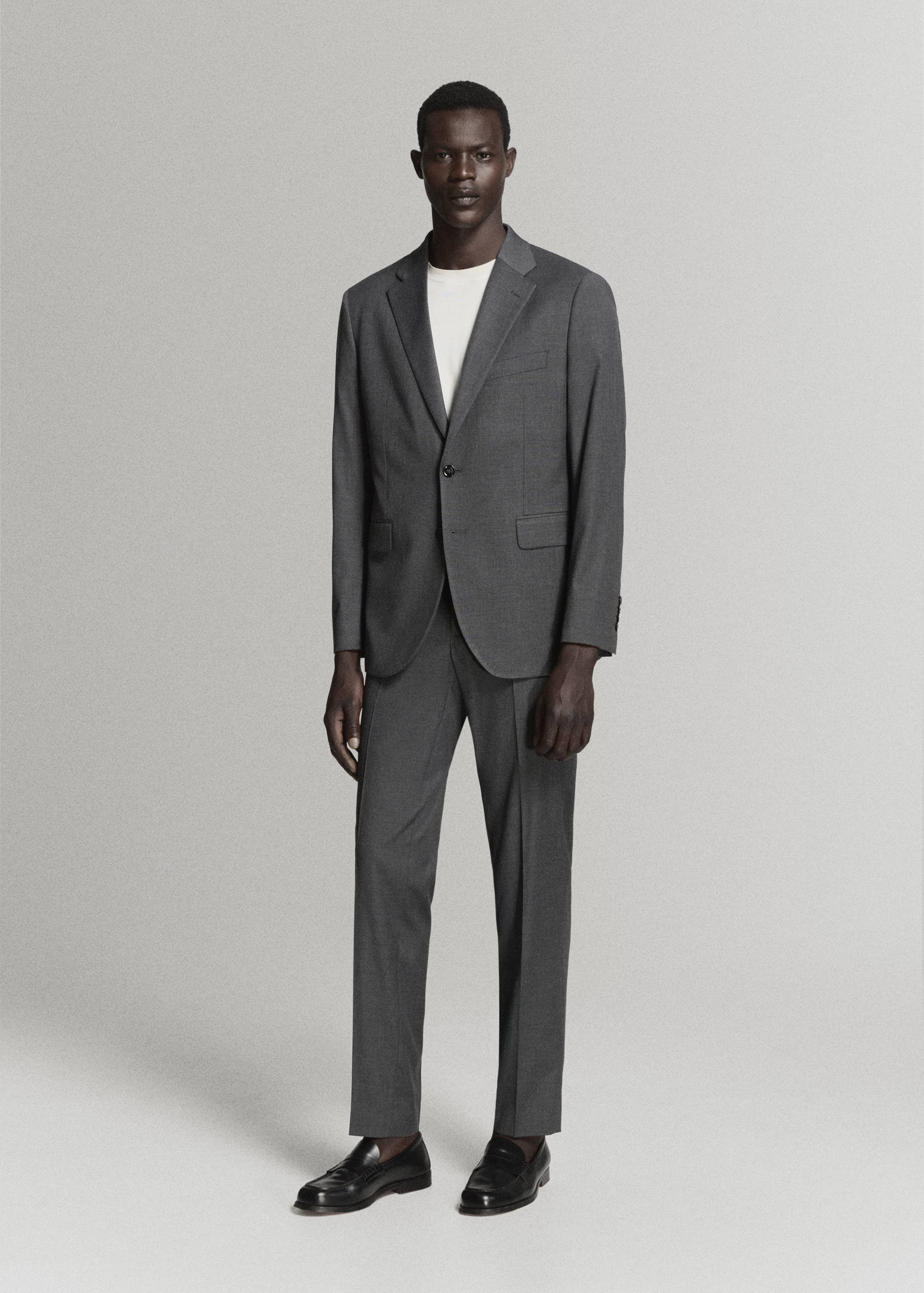 Milan slim-fit suit jacket - General plane