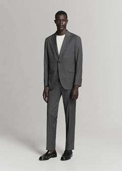Milan slim-fit suit jacket — Grey 10