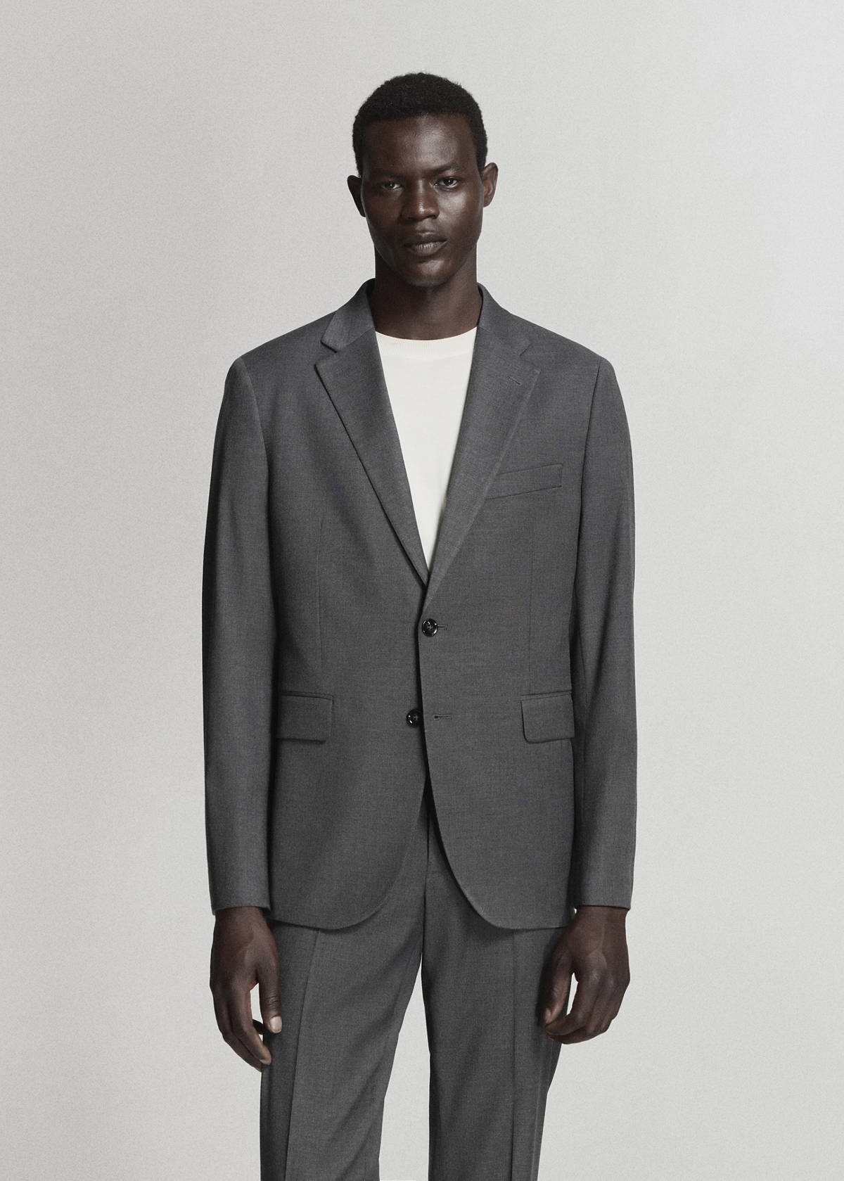 Milan slim-fit suit jacket — Grey
