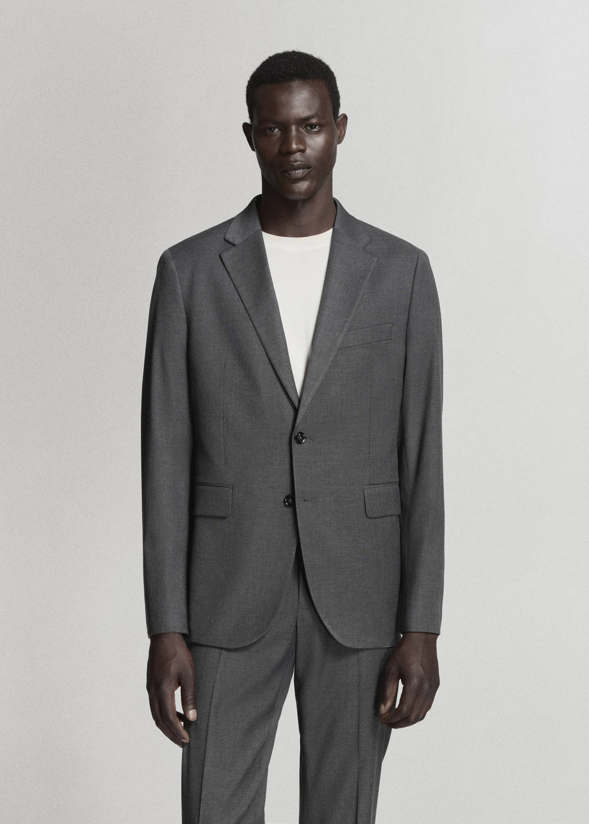 Milan slim-fit suit jacket - Medium plane