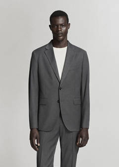 Milan slim-fit suit jacket — Grey 9