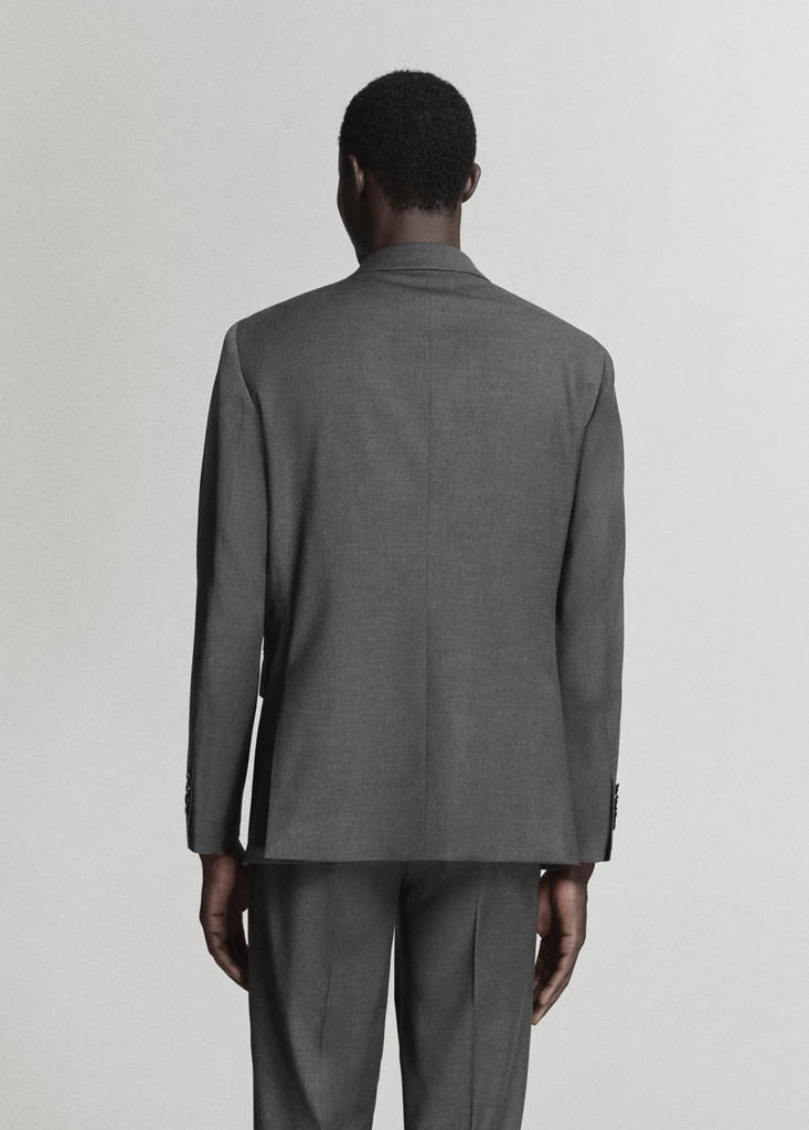 Milan slim-fit suit jacket — Grey