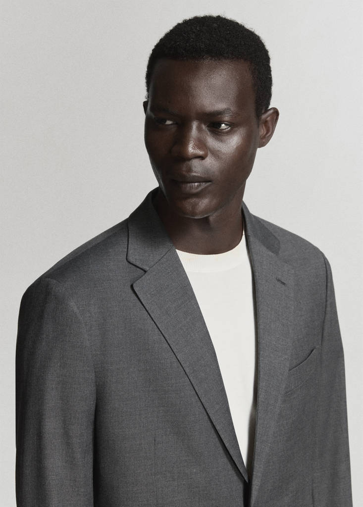 Milan slim-fit suit jacket — Grey