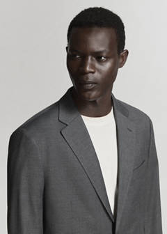 Milan slim-fit suit jacket — Grey 12