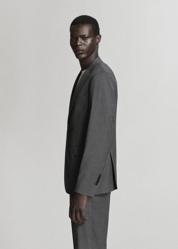 Milan slim-fit suit jacket — Grey