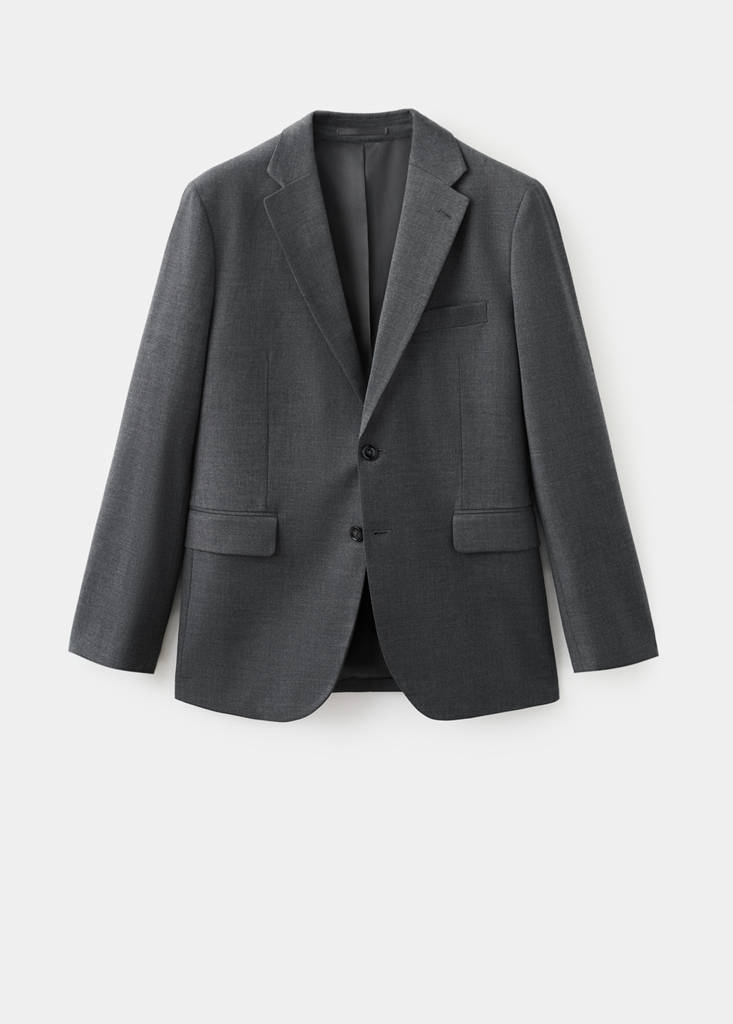 Milan slim-fit suit jacket — Grey