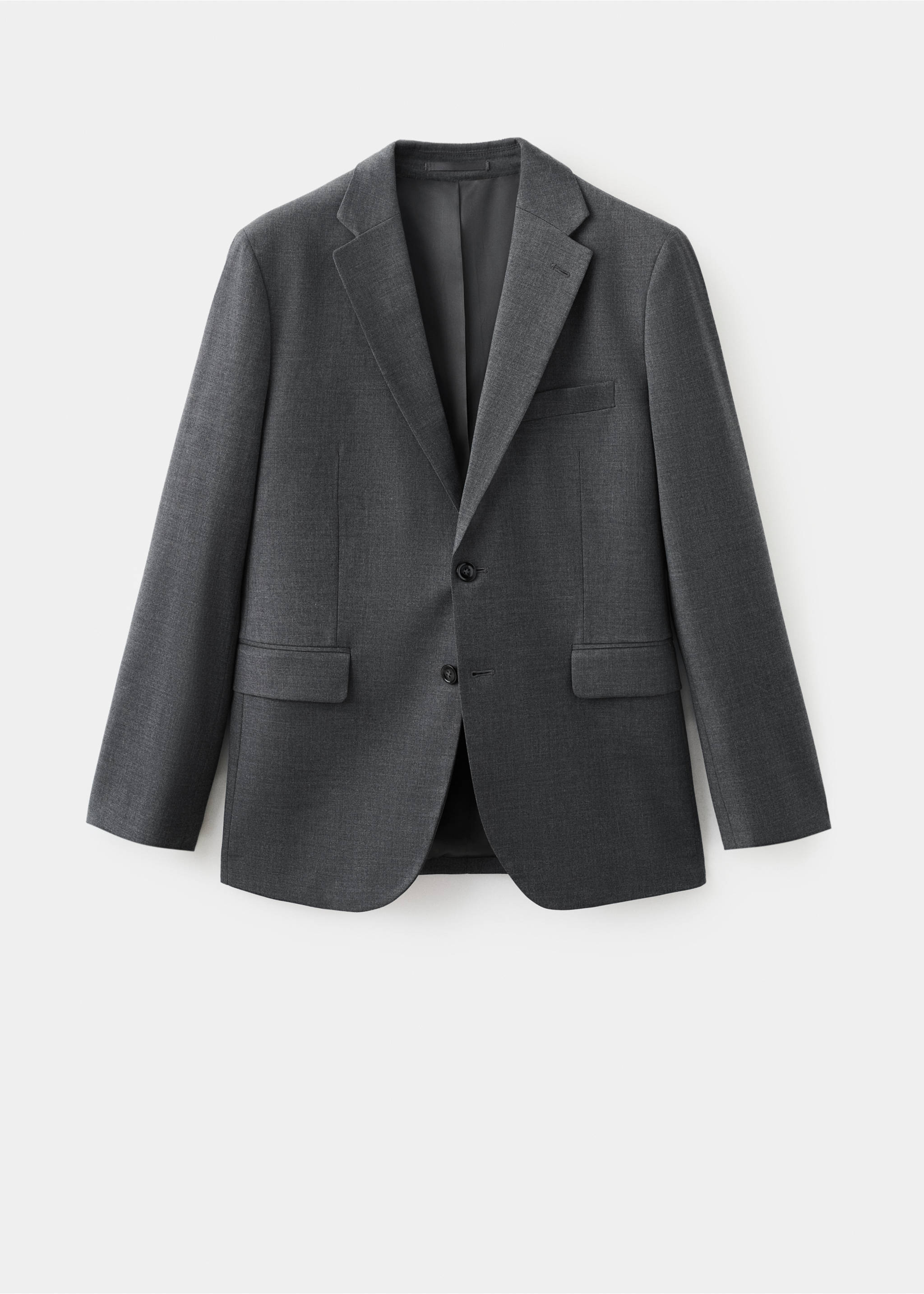 Blazer de fato modelo Milão slim fit - Artigo sem modelo, Cinzento. Ref: 37021409-00.