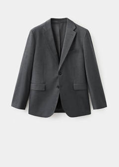 Milan slim-fit suit jacket — Grey 6