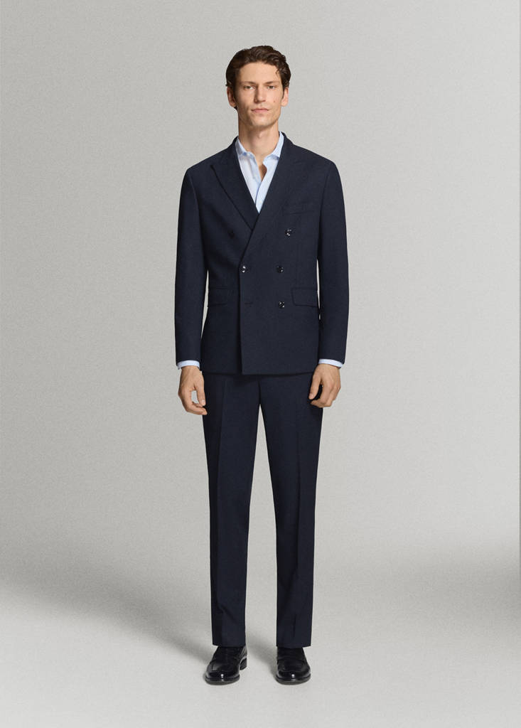 Monaco slim-fit suit trousers — Navy