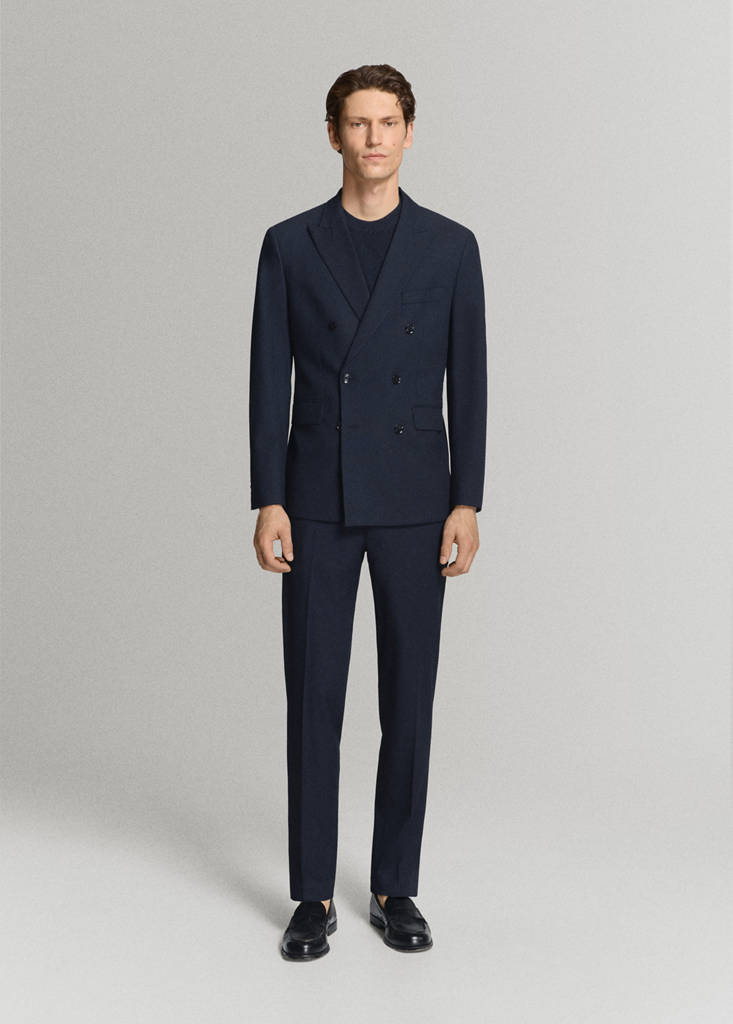 Monaco slim-fit suit trousers — Navy