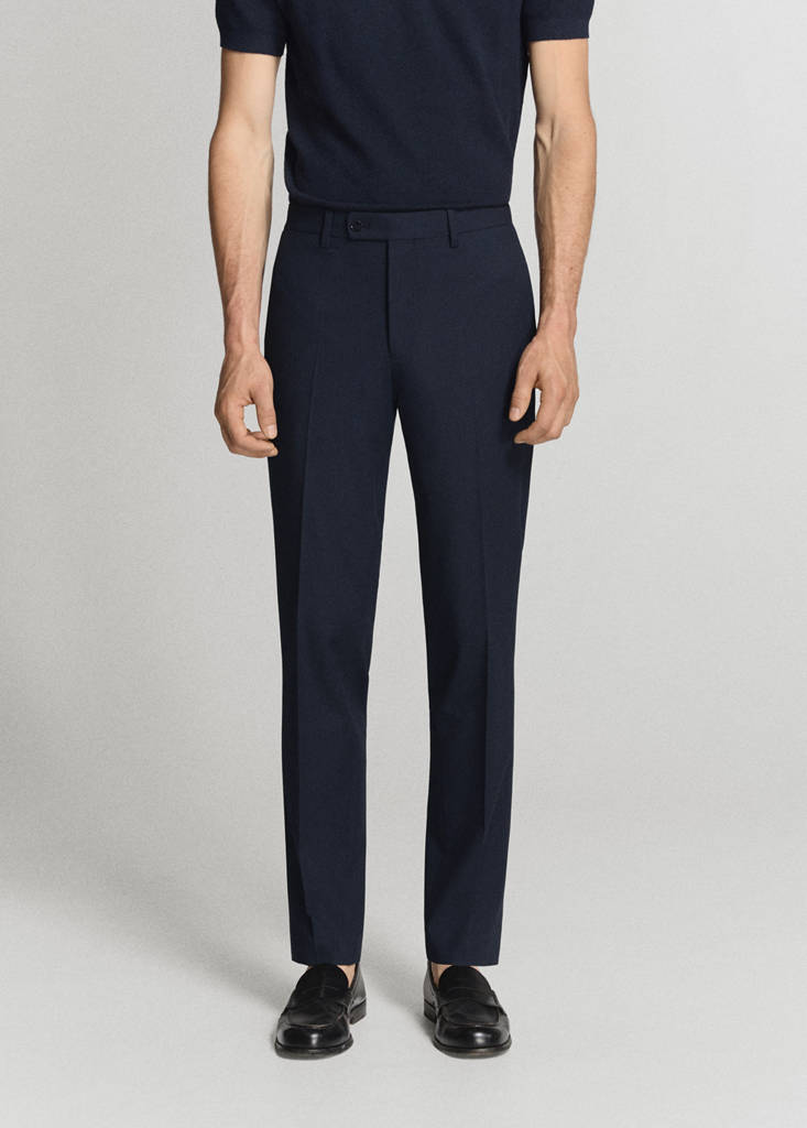 Monaco slim-fit suit trousers — Navy
