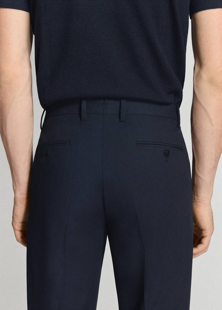 Monaco slim-fit suit trousers — Navy
