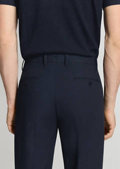 Monaco slim-fit suit trousers — Navy 16