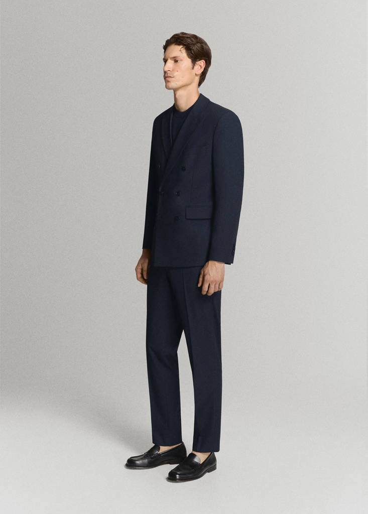 Monaco slim-fit suit trousers — Navy