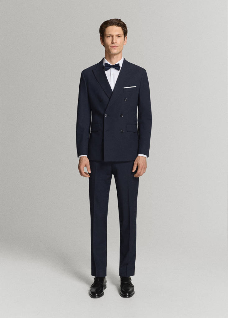 Monaco slim-fit suit trousers — Navy