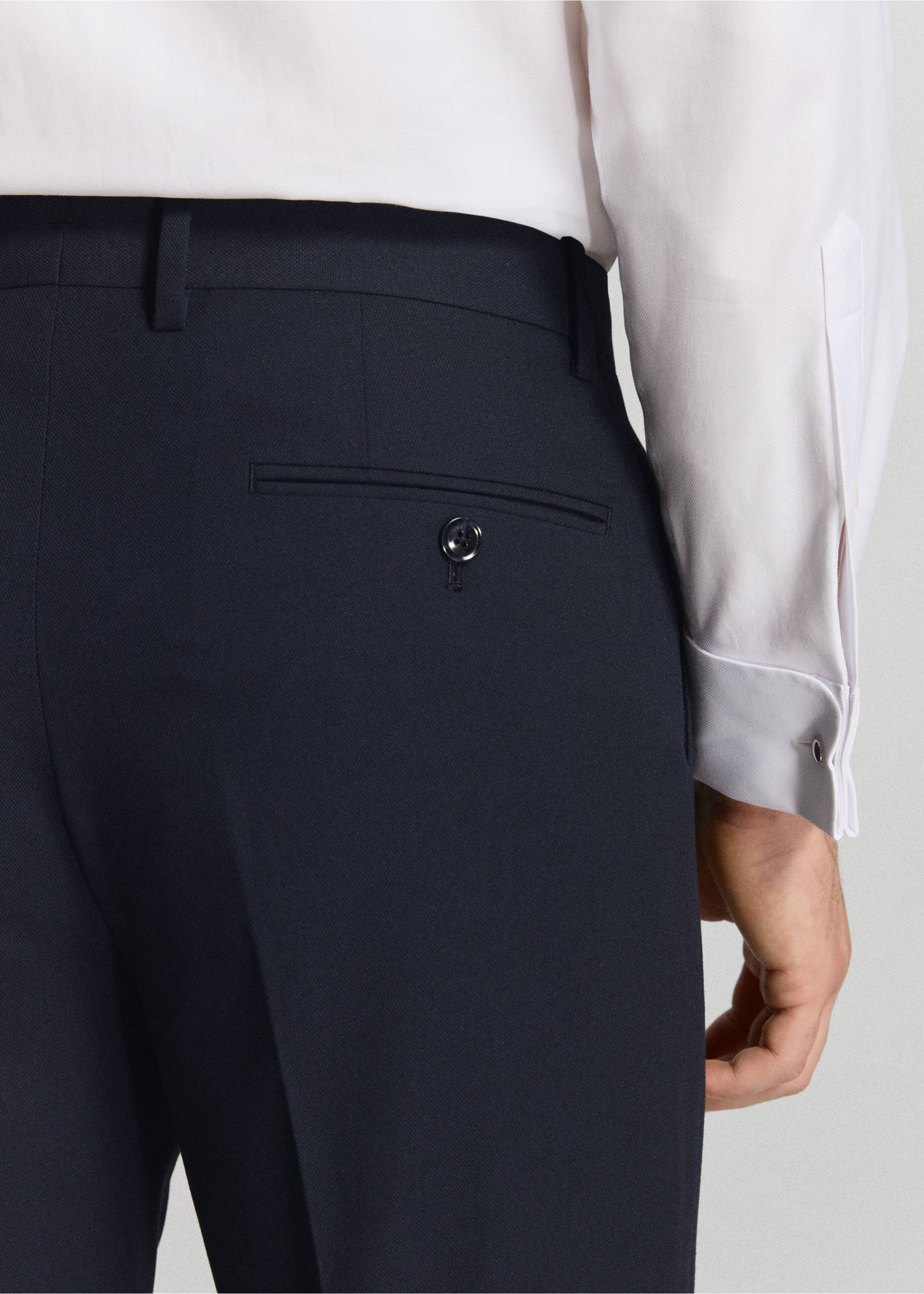 Pantalon costume Monaco slim-fit - Détail de l'article 3, Bleu marine. Ref: 37021410-02.