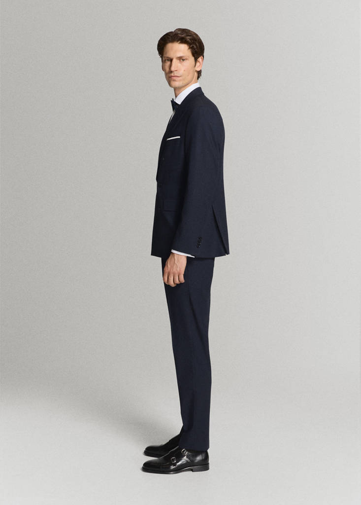 Monaco slim-fit suit trousers — Navy