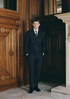 Monaco slim-fit suit trousers — Navy 7