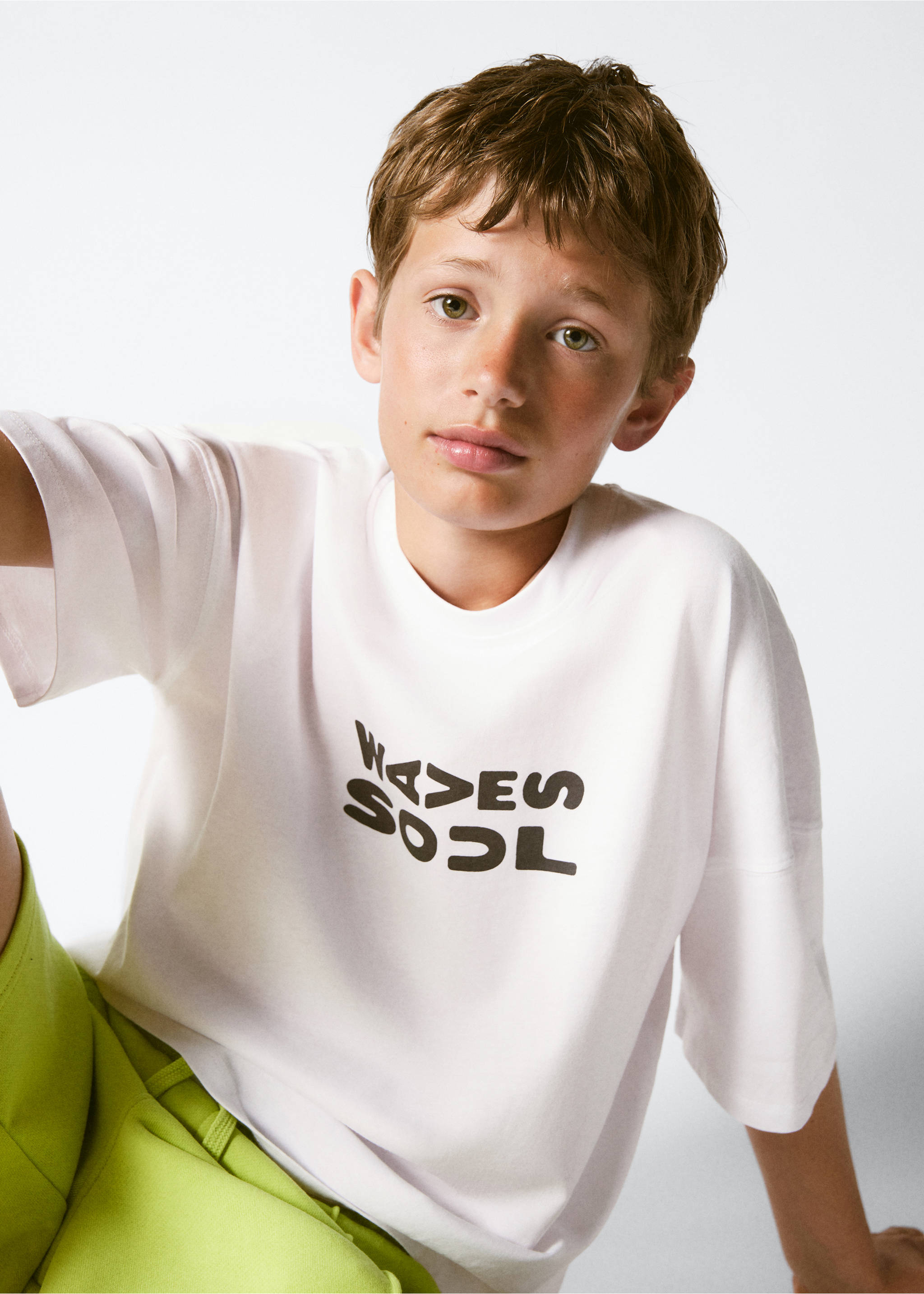 Cotton T-shirt with surf print - Medium plane, White. Ref: 37021412-00.
