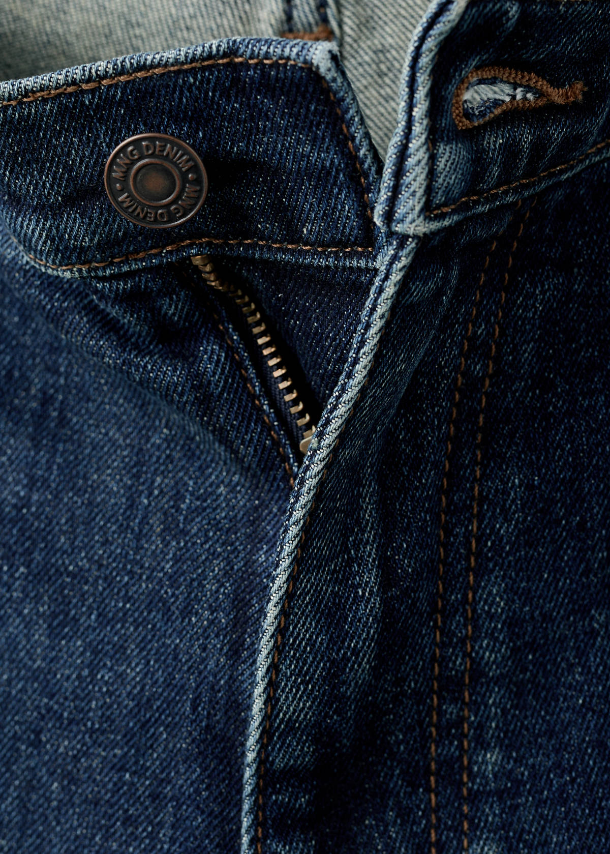 Slim-fit denim bermuda shorts — Dark Blue