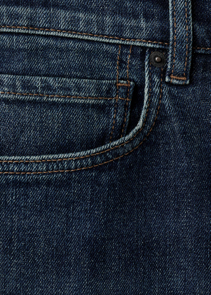 Slim-fit denim bermuda shorts — Dark Blue