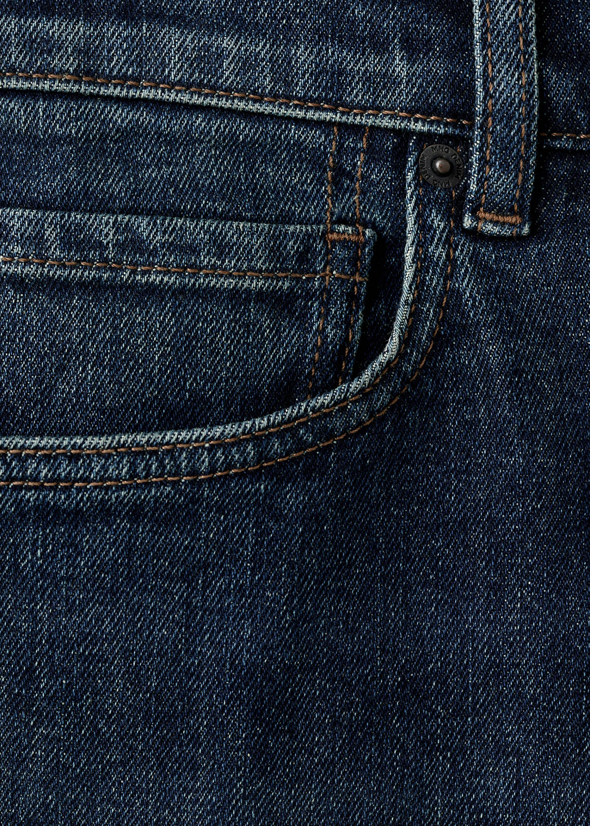 Slim-fit denim bermuda shorts — Dark Blue