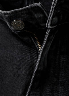 Slim-fit denim bermuda shorts — Black denim 9