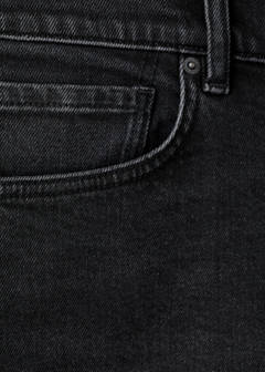 Slim-fit denim bermuda shorts — Black denim 10