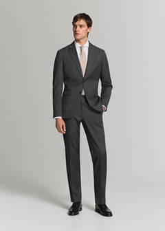 Turin suit jacket, 100% virgin wool, slim fit — Grey 2