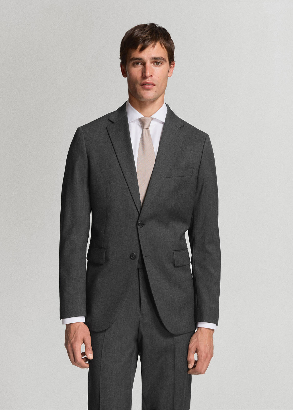 Turin suit jacket, 100% virgin wool, slim fit — Grey