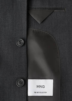 Turin suit jacket, 100% virgin wool, slim fit — Grey 8