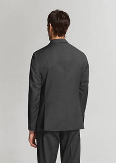 Turin suit jacket, 100% virgin wool, slim fit — Grey 11