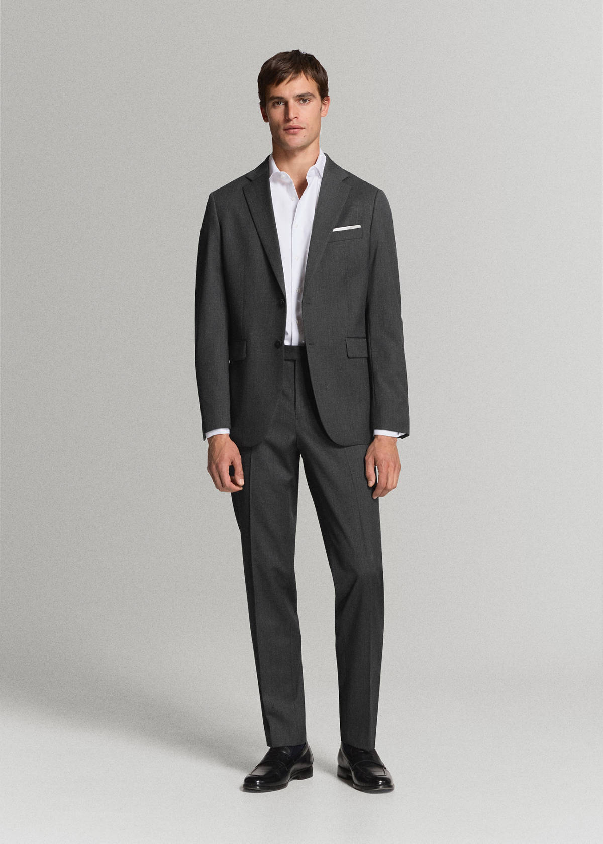 Turin suit jacket, 100% virgin wool, slim fit — Grey