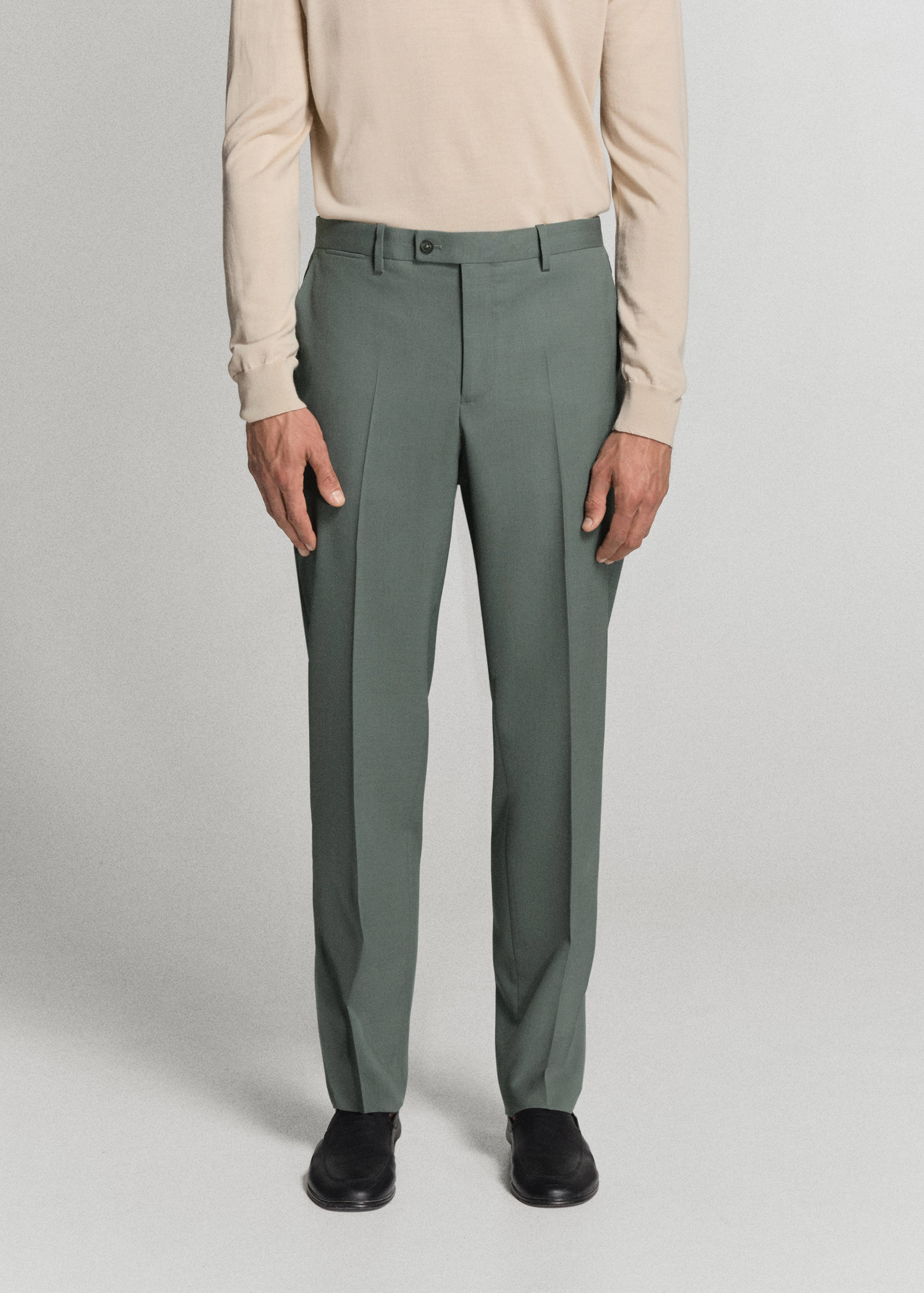 Turin 100% wool suit trousers - Medium plane