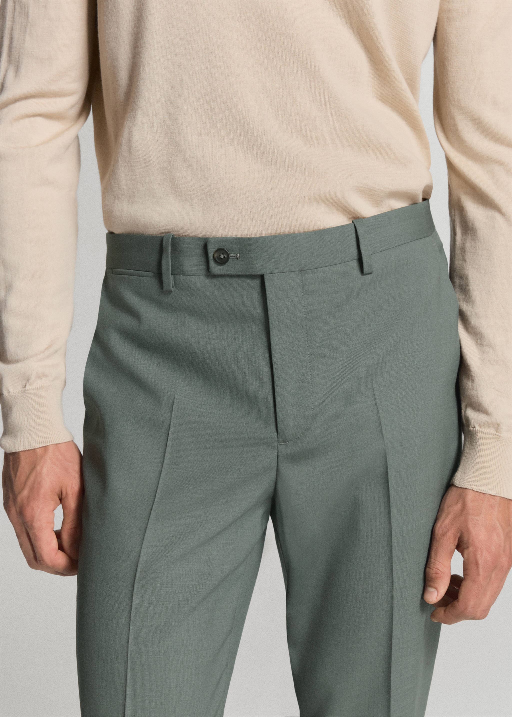 Turin 100% wool suit trousers - Details of the article 1