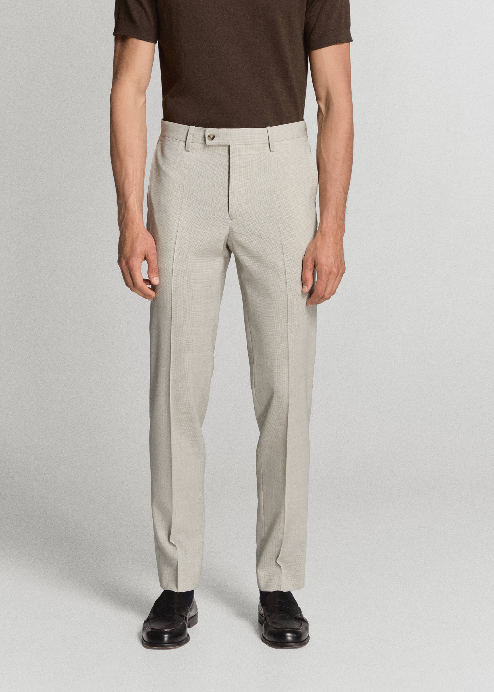 Turin 100% wool suit trousers - Medium plane