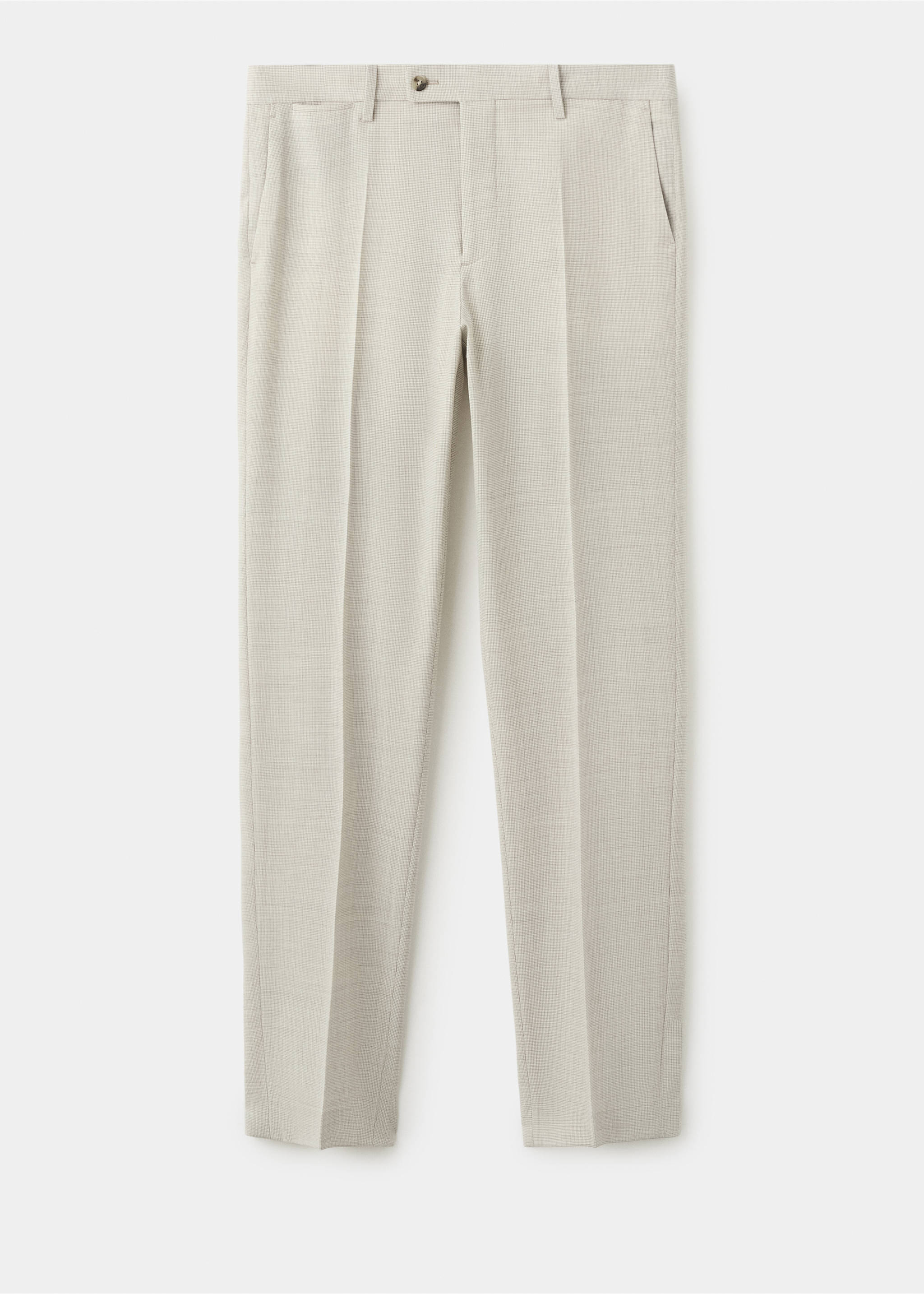 Turin 100% wool suit trousers - Article without model, Beige. Ref: 37021419-00.