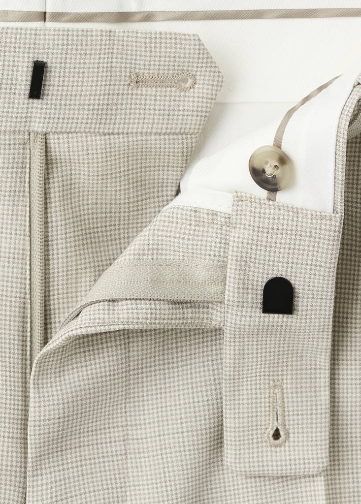 Turin 100% wool suit trousers — Beige