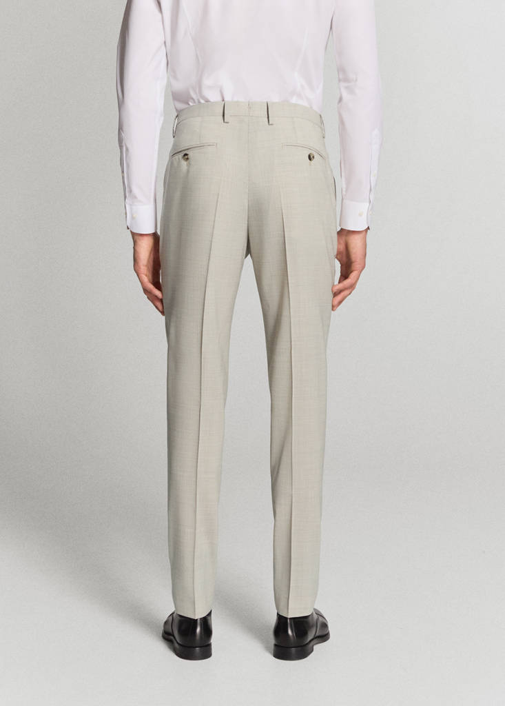 Turin 100% wool suit trousers — Beige